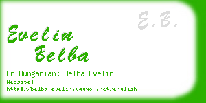 evelin belba business card